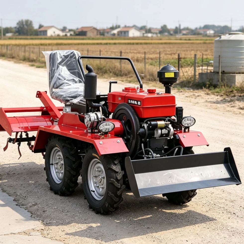Agriculture Farming Equipments - Maßgefertigte 4-Rad-4WD-Rotationsfräse mit Sämaschine für die